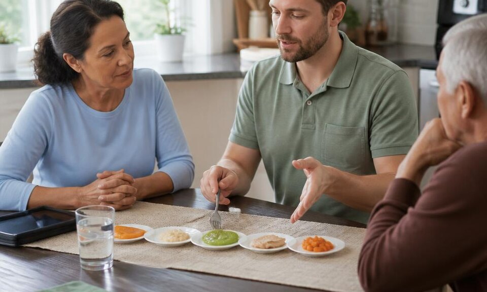Representative still life of balanced foods for a nutrition and recovery guide