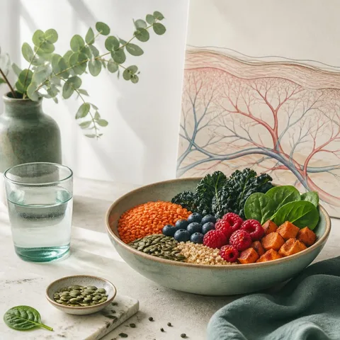 Representative nutrition & skin health treatment scene